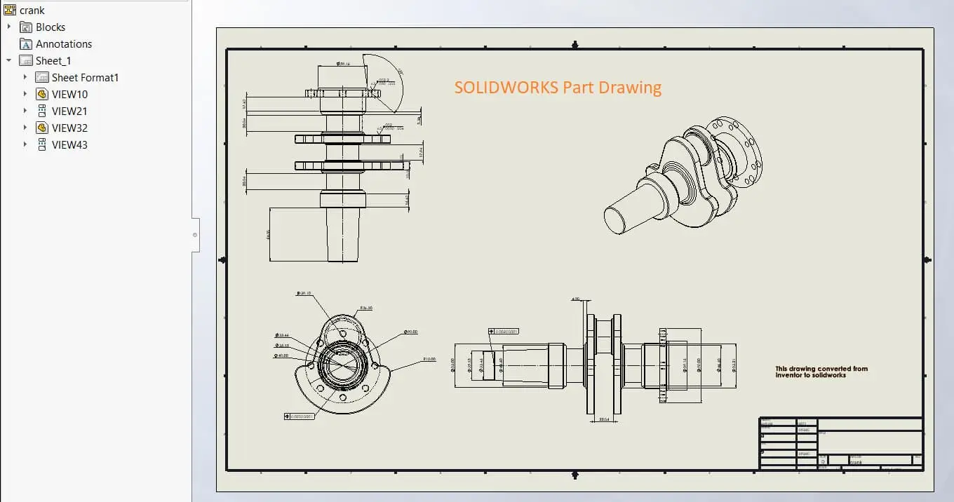 Inventor detail drawing