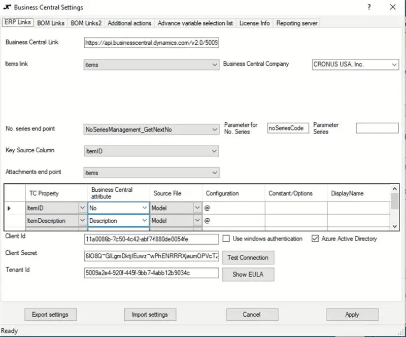 Configure Integration Settings