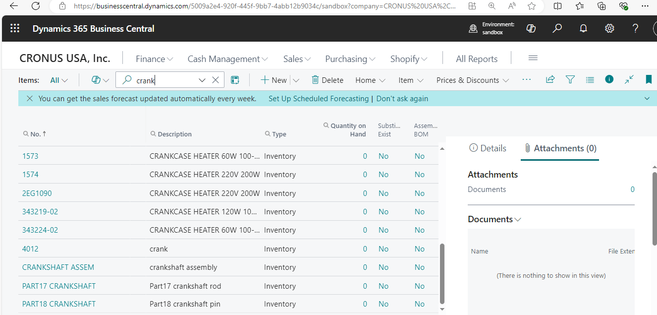 Verify Item in Business Central