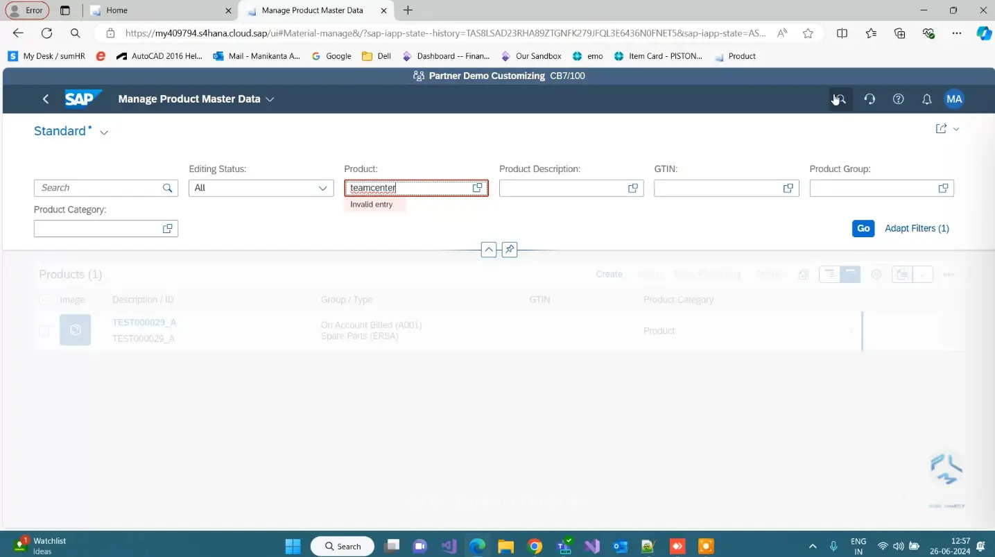 Check Product Availability in SAP S4 HANA