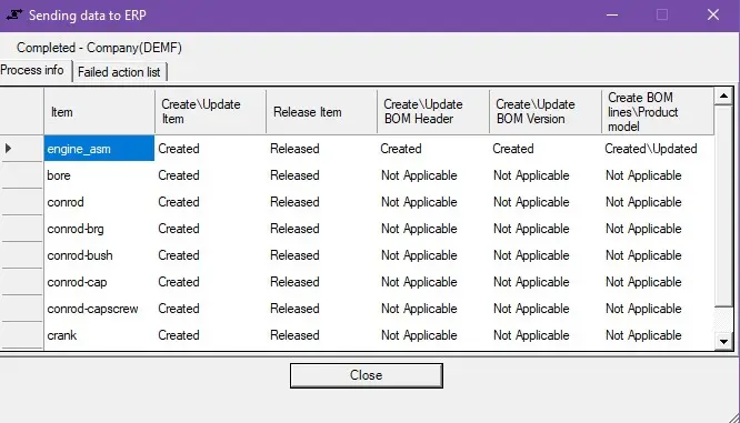 Send to ERP All Levels