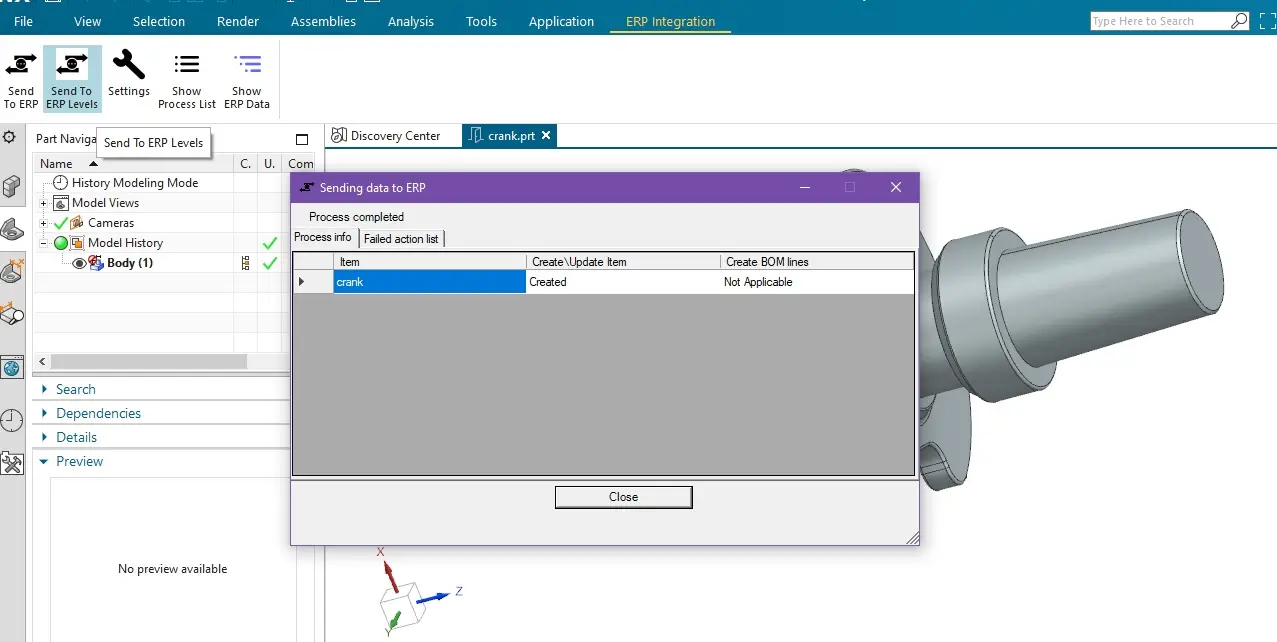 Send to ERP All Levels